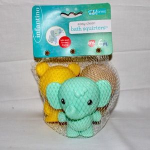 New Infantino Easy Clean 3 Bath Squirter Pals Multicolor Age 4 Months Toys